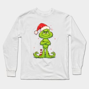 Grinch Cartoon Full of Christmas Cheer Long Sleeve T-Shirt